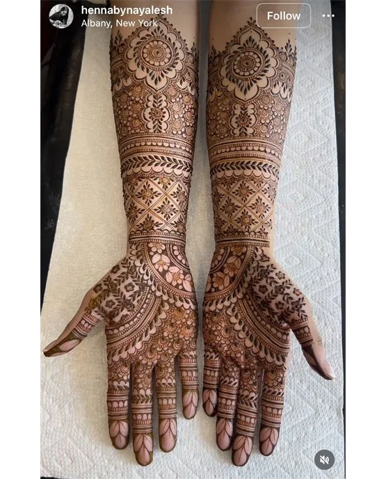 Diamond Tendril Flow Blending Into Modern Full Hand Mehndi Design
